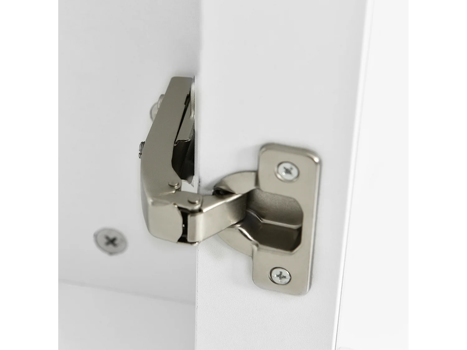 Vitrine 143x45.5x170 cm, éclairage LED 16 couleurs, commande via application, alimentation USB, MDF blanc