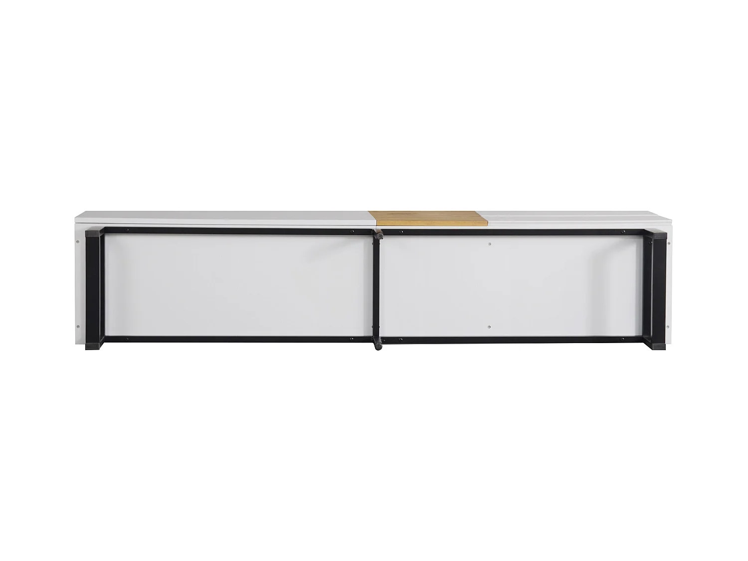 TV kast 180x38x50cm met opslagruimte 2 open compartimenten 2 laden en 2 deuren brengen Materiaal MDF kleur Wit
