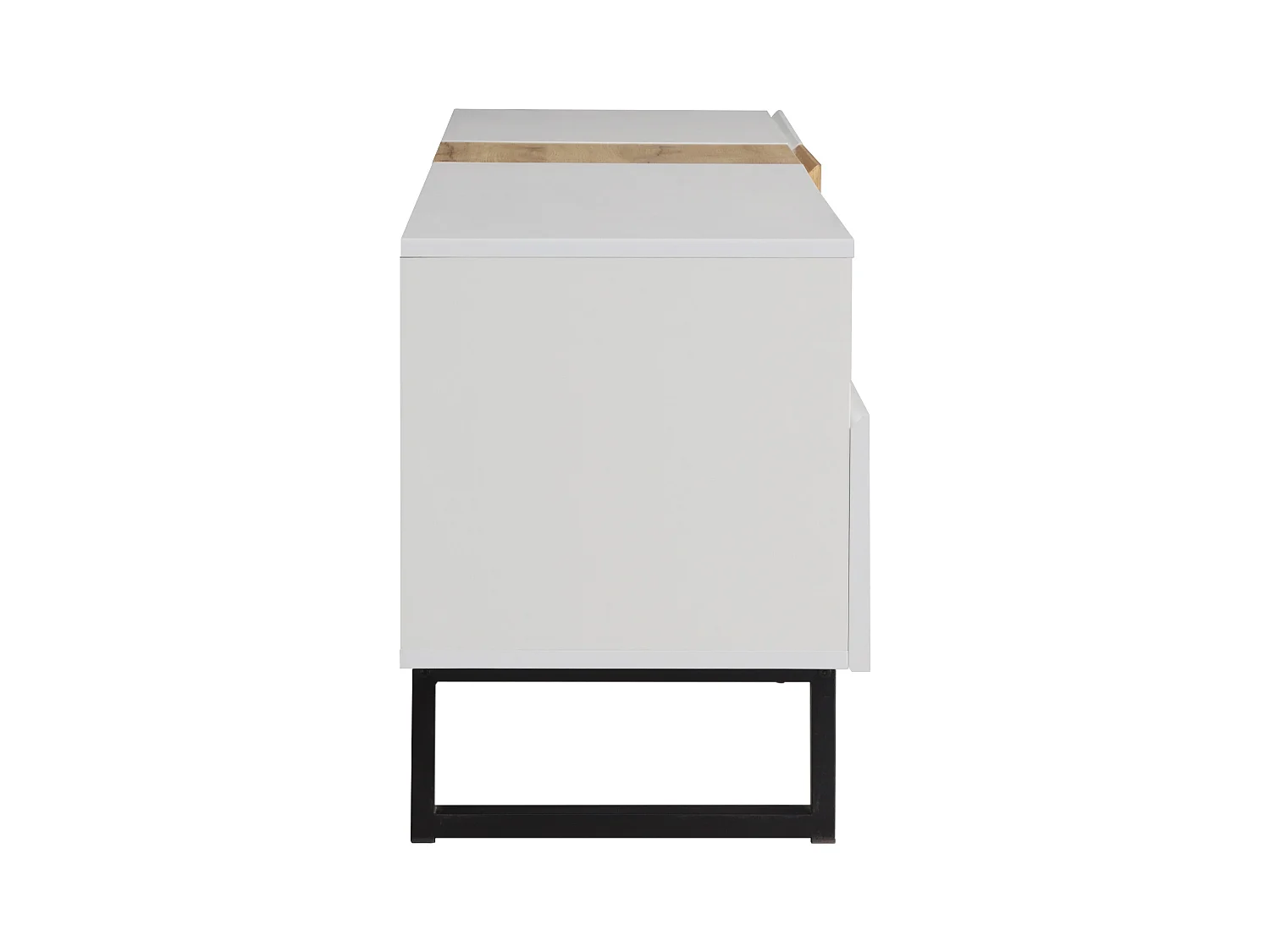 TV kast 180x38x50cm met opslagruimte 2 open compartimenten 2 laden en 2 deuren brengen Materiaal MDF kleur Wit