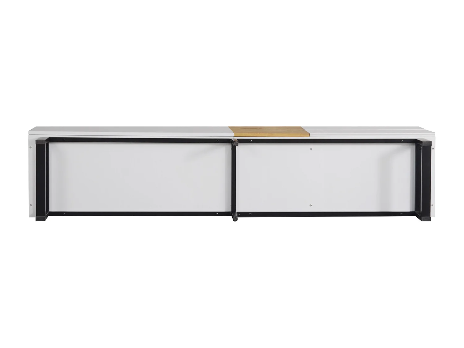 TV kast 180x38x50cm met opslagruimte 2 open compartimenten 2 laden en 2 deuren brengen Materiaal MDF kleur Wit
