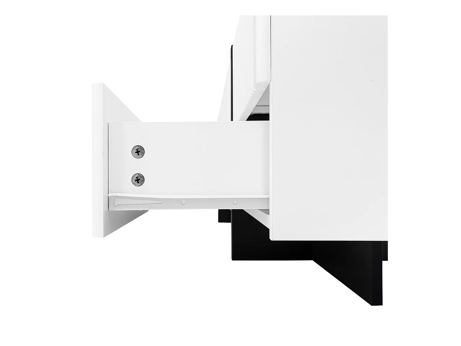 TV kast 190x35x45cm met 3 deuren en 2 laden brengen Materiaal MDF en Wit