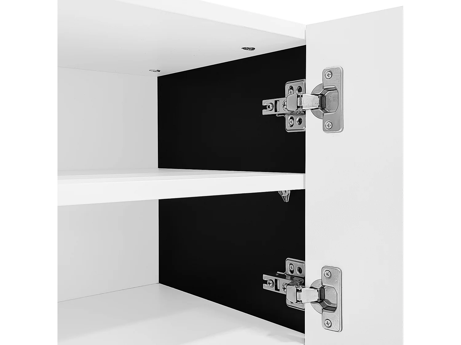 Meuble TV 190x35x45cm avec 3 portes 2 tiroirs Matériel MDF Blanc pour salon