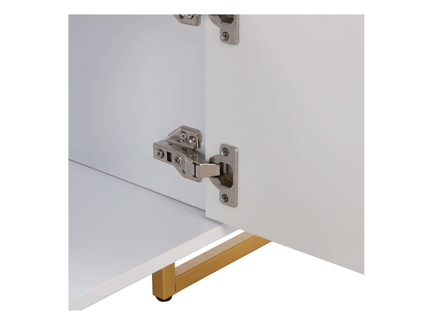 TV-meubel 175x30x46 cm met vier lades en twee opbergkasten MDF-materiaal in wit voor woonkamer