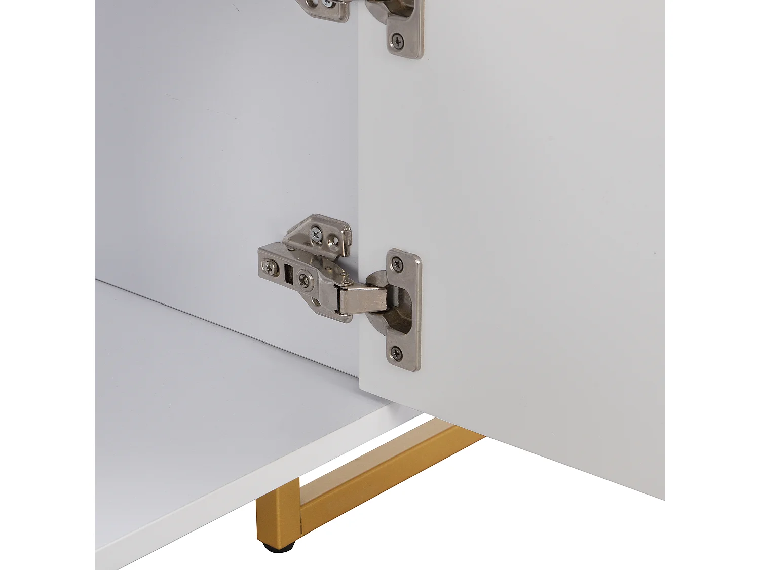 TV-meubel 175x30x46 cm met vier lades en twee opbergkasten MDF-materiaal in wit voor woonkamer