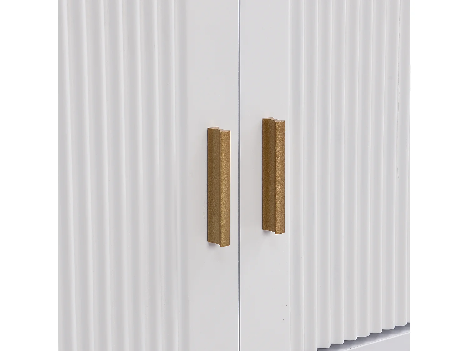 TV-meubel 175x30x46 cm met vier lades en twee opbergkasten MDF-materiaal in wit voor woonkamer