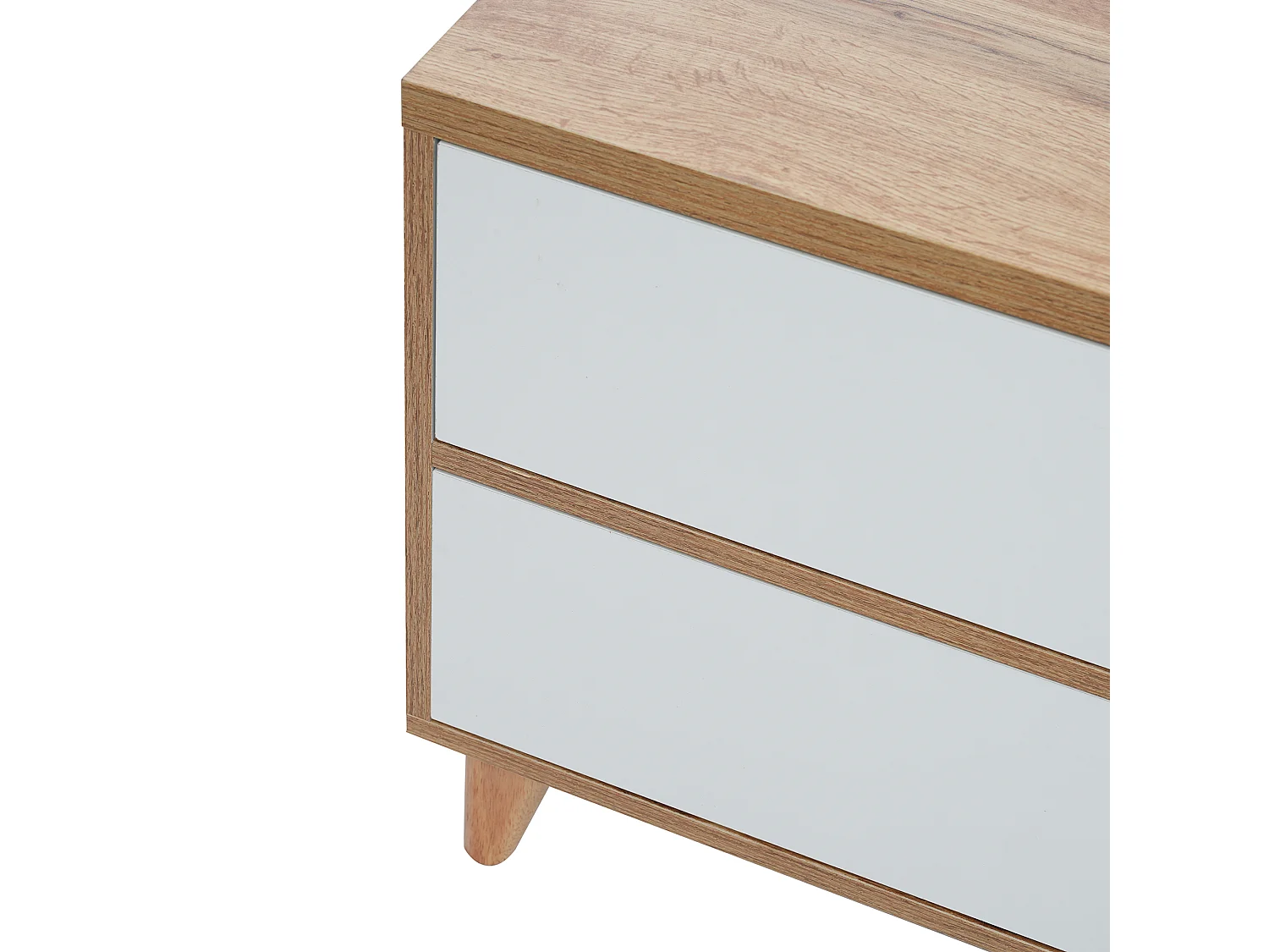 Meuble TV 175x37x51cm 4 Compartiments Spacieux Pieds en Bois 2 Étagères Intérieures Matériel MDF Blanc