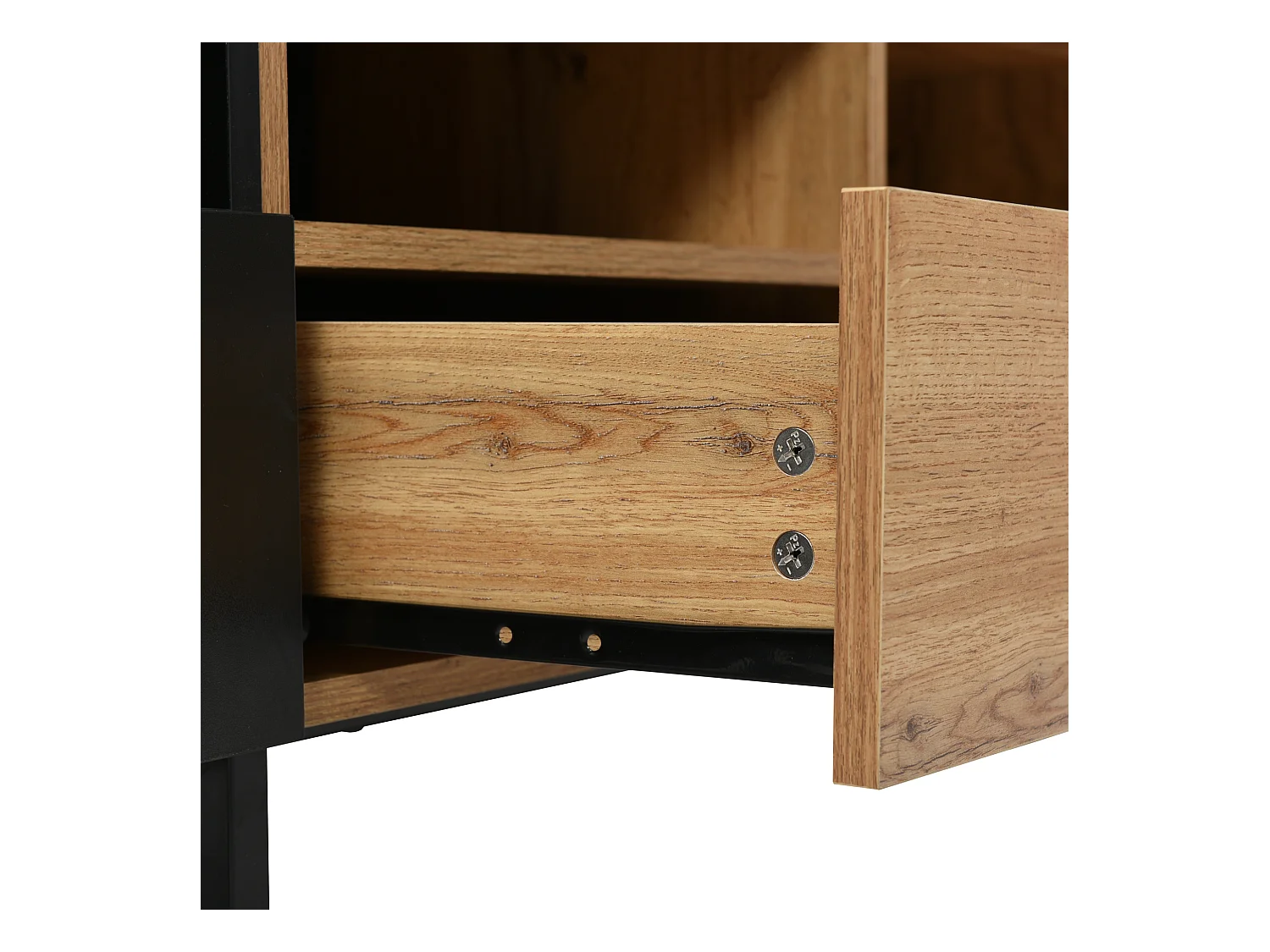 TV kast 190x38x48cm met 2 deuren 2 laden en natuurkleur MDF ladengestell brengen Materiaal MDF kleur Natuurkleur