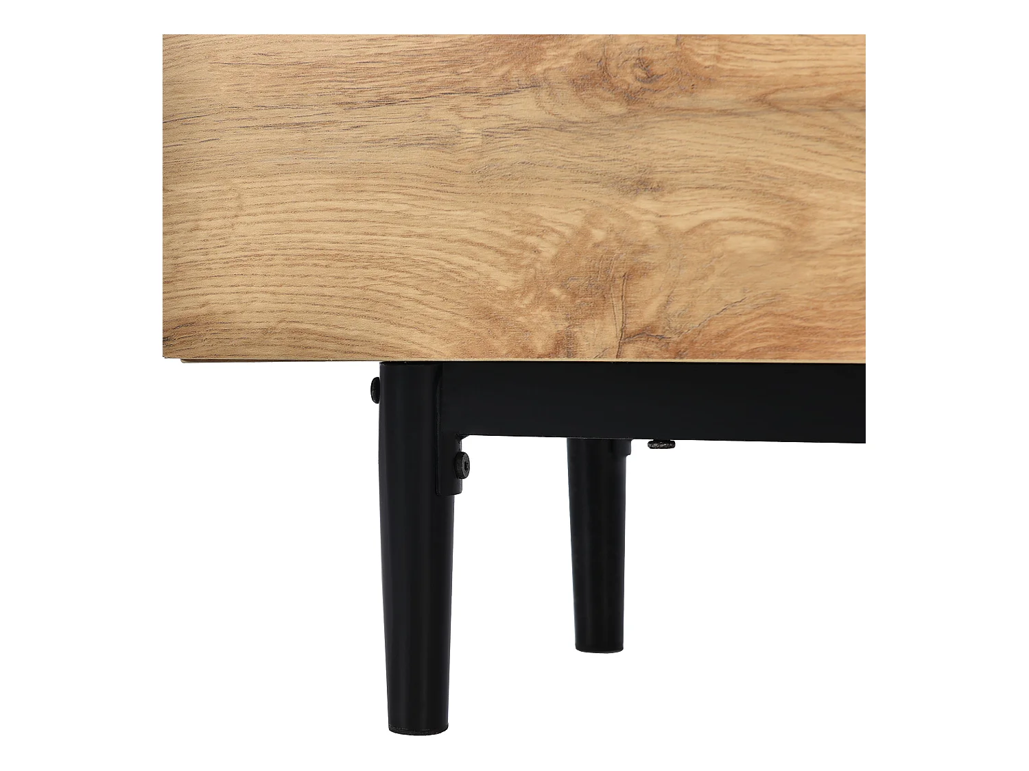 TV kast 175x31x41cm met 7 kleuren veranderlijke LED verlichting deuren en 3 kasten brengen Materiaal MDF in Natuurlijke kleur