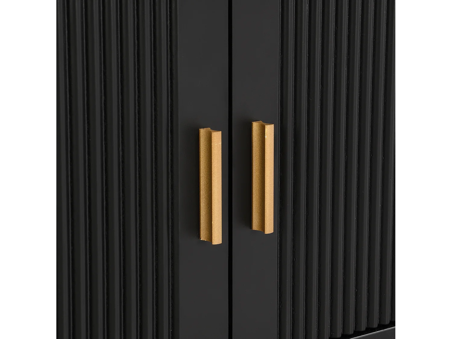 TV-meubel 175x30x46 cm met vier lades en twee opbergkasten MDF-materiaal in zwart voor woonkamer