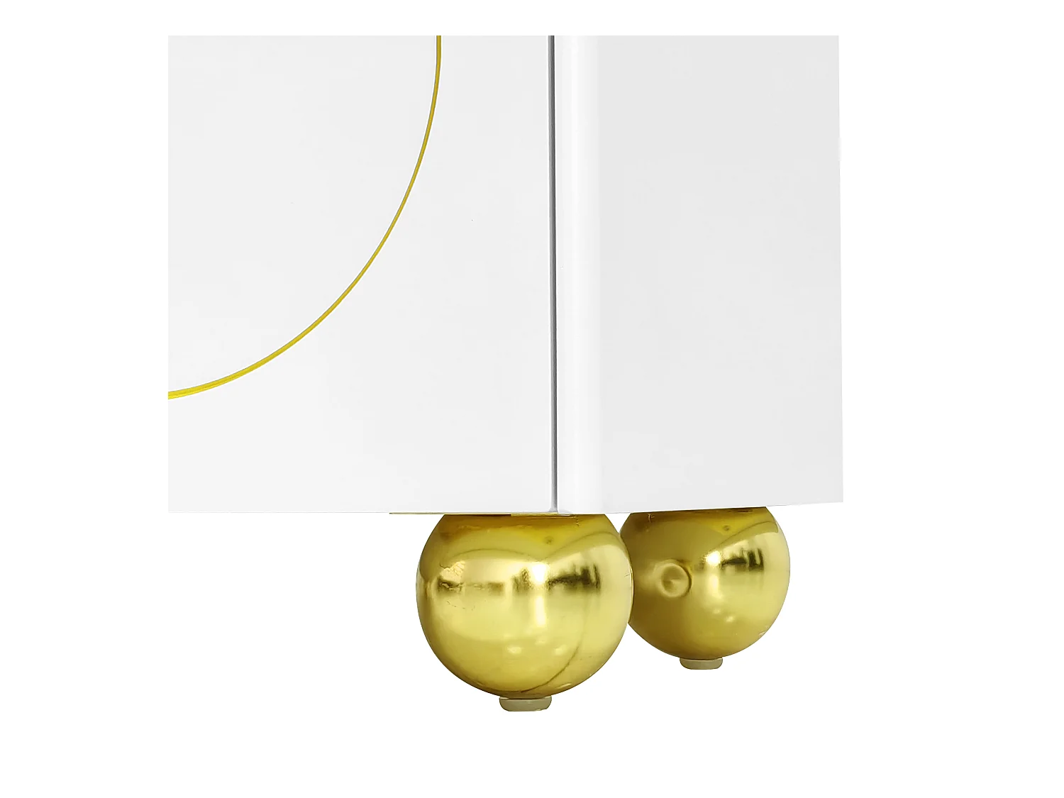 TV-meubel 170x38x44 cm met drukknopdeur en opbergplank van witte spaanplaat voor de woonkamer