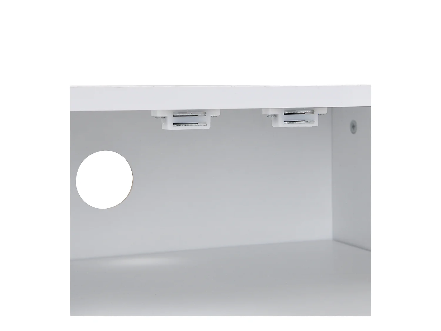 TV kast 170x40x53.5cm met plankjes gouden handgrepen en poten vier deuren met textuur en twee laden brengen Materiaal MDF en Wit