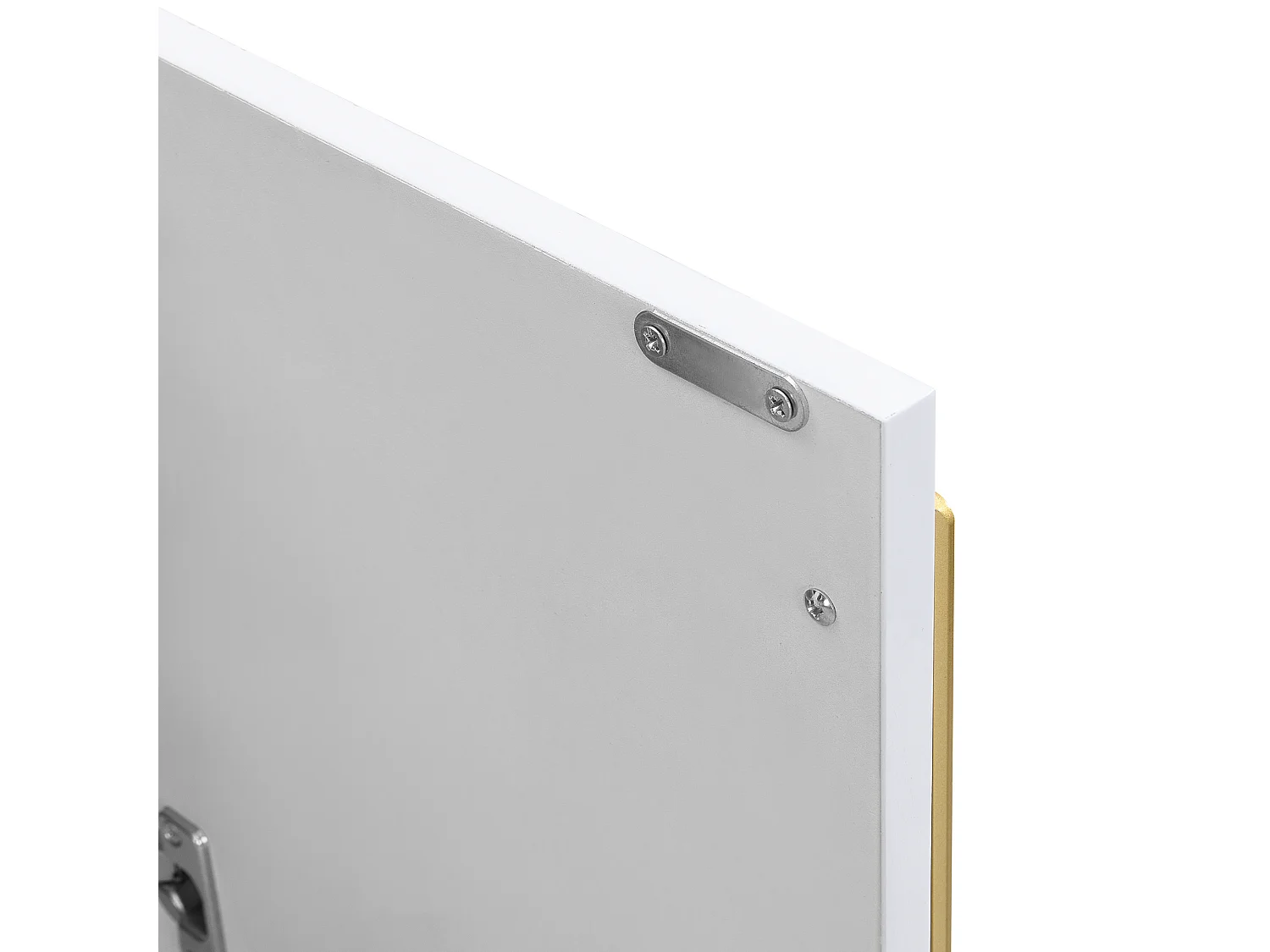 TV kast 170x40x53.5cm met plankjes gouden handgrepen en poten vier deuren met textuur en twee laden brengen Materiaal MDF en Wit