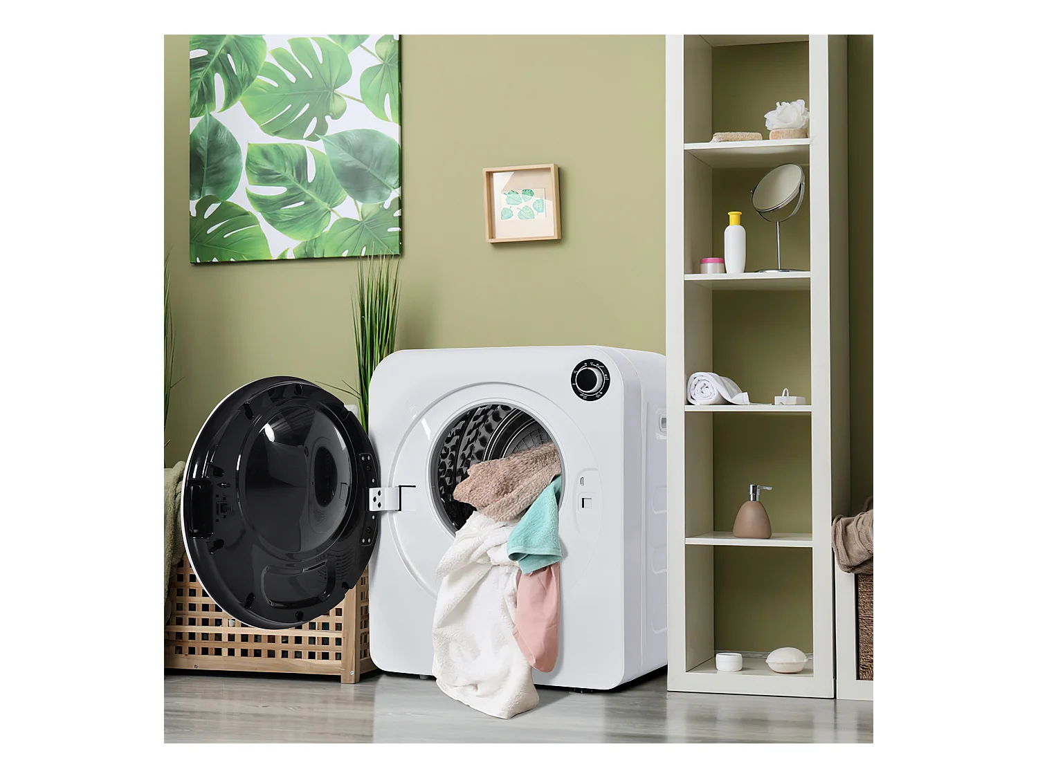 Armoire de séchage 49x39x59cm Trois filtres Cinq programmes Montage mural Matériel ABS Blanc