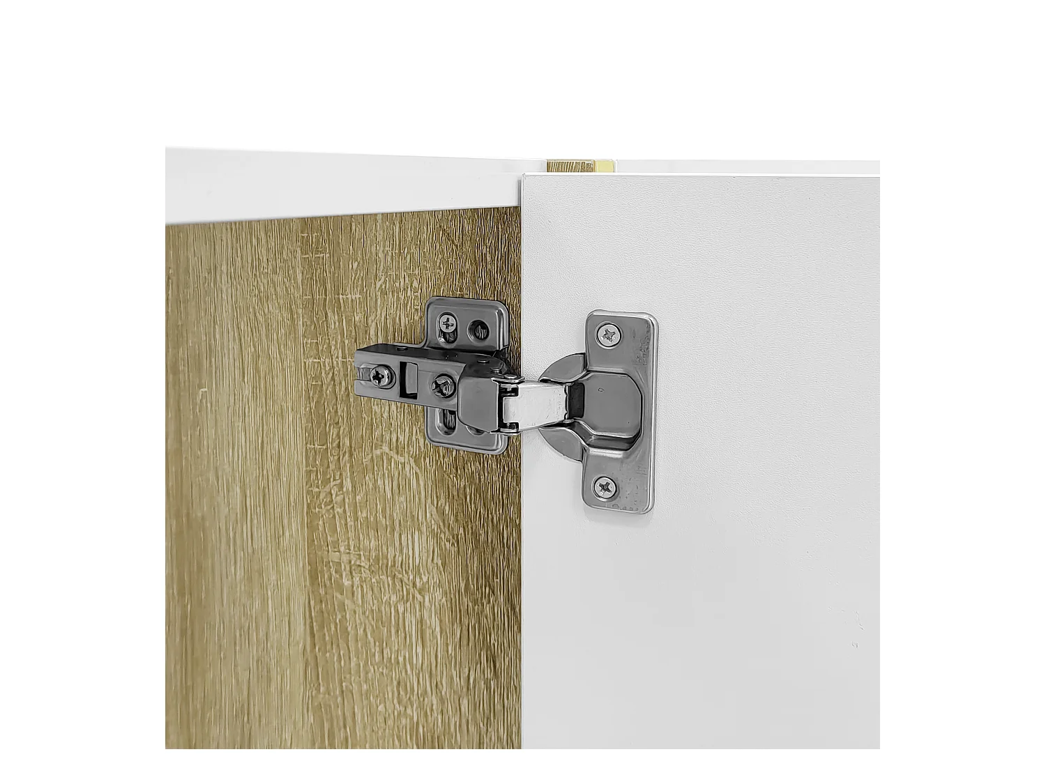 TV-meubel 170x35x46 cm met vakken van MDF-materiaal in wit voor woonkamer