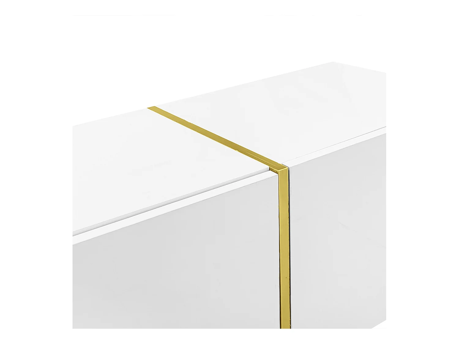 TV-meubel 170x35x46 cm met vakken van MDF-materiaal in wit voor woonkamer