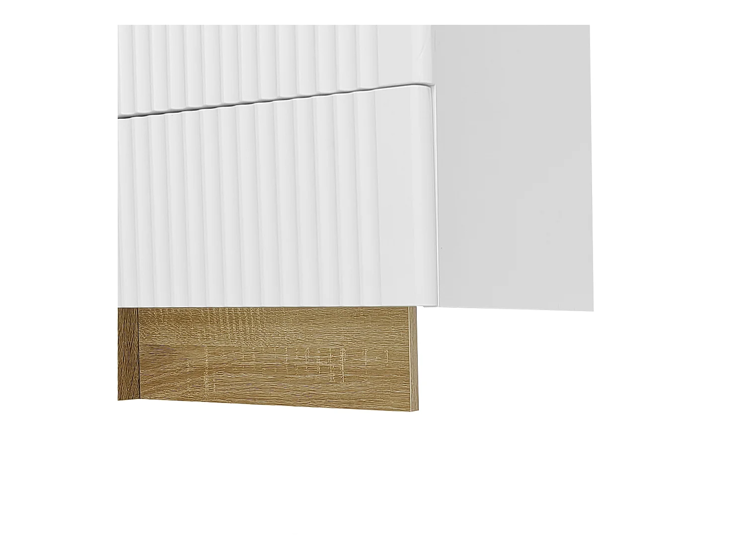 TV kast 190x35x45cm met 3 deuren 2 laden en gouden decoraties brengen Materiaal MDF en Wit