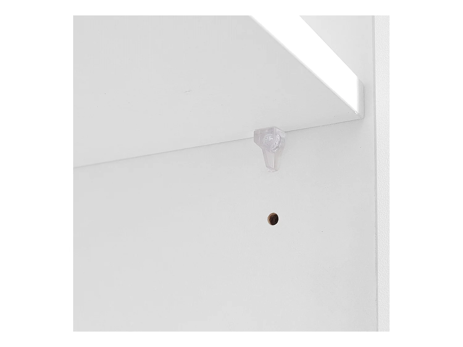 Meuble TV 175x38x56 cm avec étagères réglables et portes à pousser matériau en panneaux de particules blanc pour salon