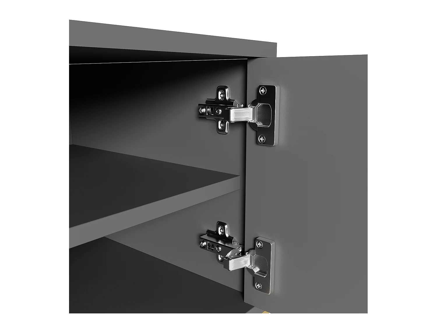 TV-meubel 170x40x45,5 cm met opbergruimte spaanplaat in zwart voor woonkamer