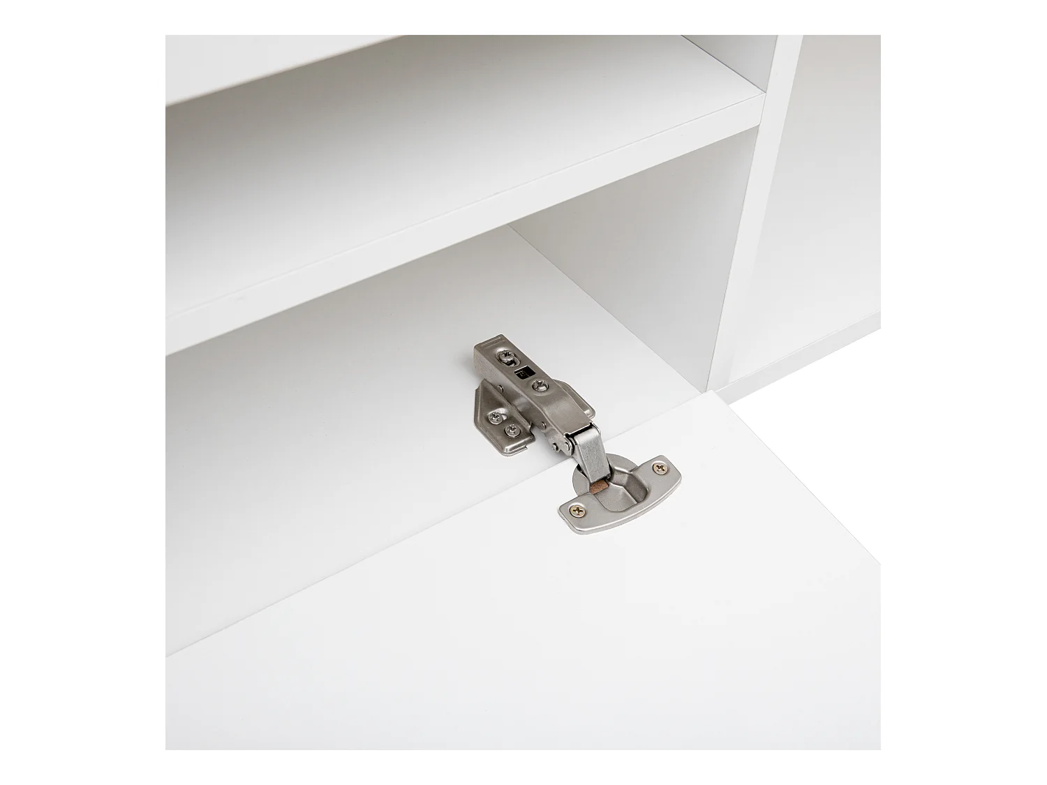 TV kast 240x38.5x35.5cm met veranderlijke LED verlichting symmetrisch ontwerp en opslagfunctie brengen Materiaal MDF en Wit