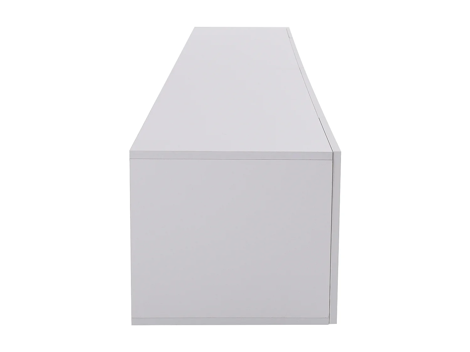 TV kast 240x38.5x35.5cm met veranderlijke LED verlichting symmetrisch ontwerp en opslagfunctie brengen Materiaal MDF en Wit