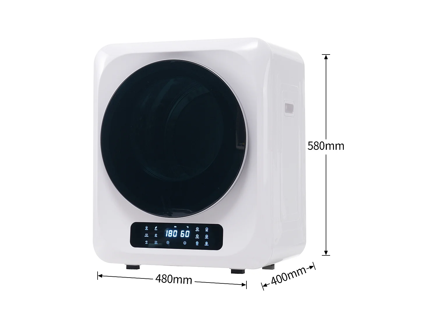 Armoire de séchage 48x40x58cm 850W Six modes de séchage Lampe UV à désinfecter Montage mural Écran LED Plastic Matériel blanc