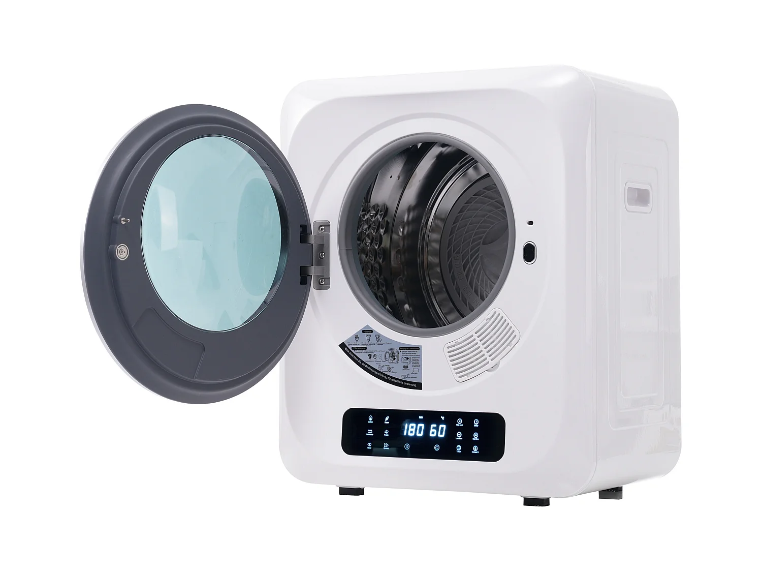 Armoire de séchage 48x40x58cm 850W Six modes de séchage Lampe UV à désinfecter Montage mural Écran LED Plastic Matériel blanc