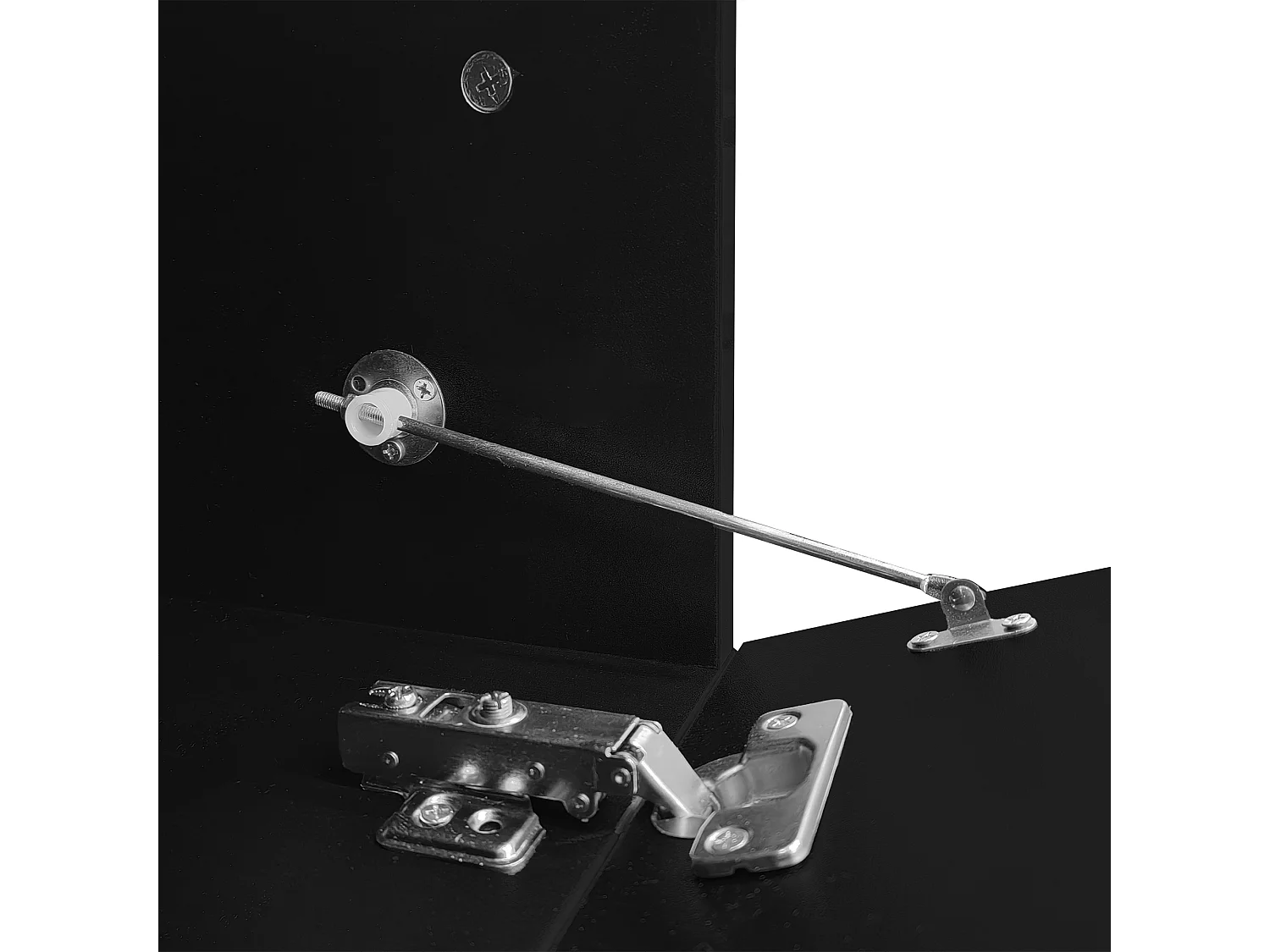 Meuble TV 260x40x30 cm avec casier à longueur réglable MDF et panneaux de particules en marbre blanc pour salon