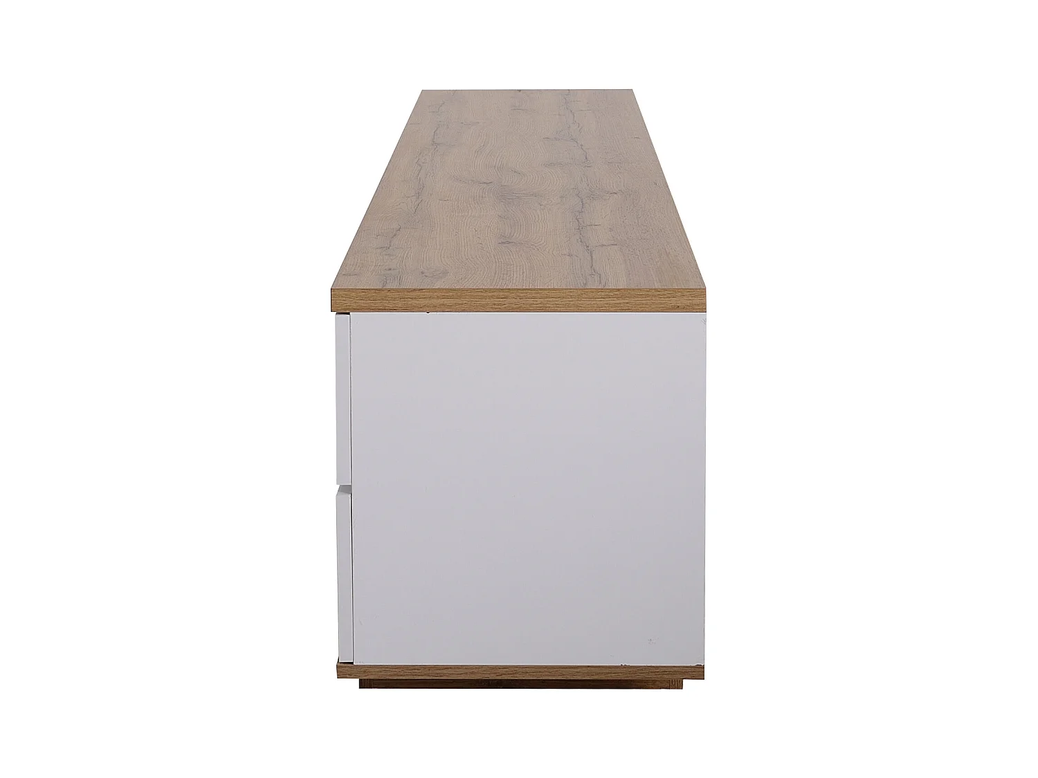 TV kast 180x38x46cm met verborgen handgrepen 5 deuren en 2 open MDF plankken brengen Materiaal MDF Wit