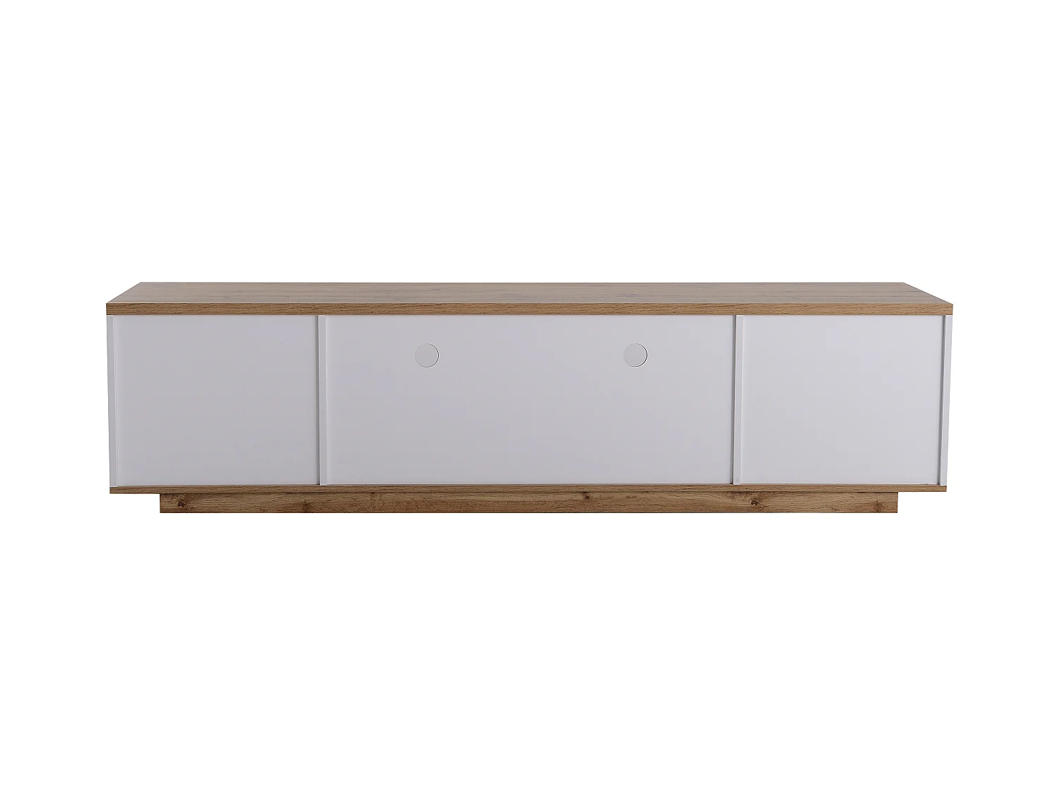 TV kast 180x38x46cm met verborgen handgrepen 5 deuren en 2 open MDF plankken brengen Materiaal MDF Wit