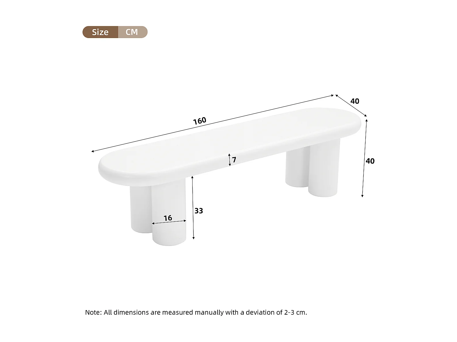 Meuble TV 160x40x40cm moderne minimaliste 4 pieds blanc pour salon