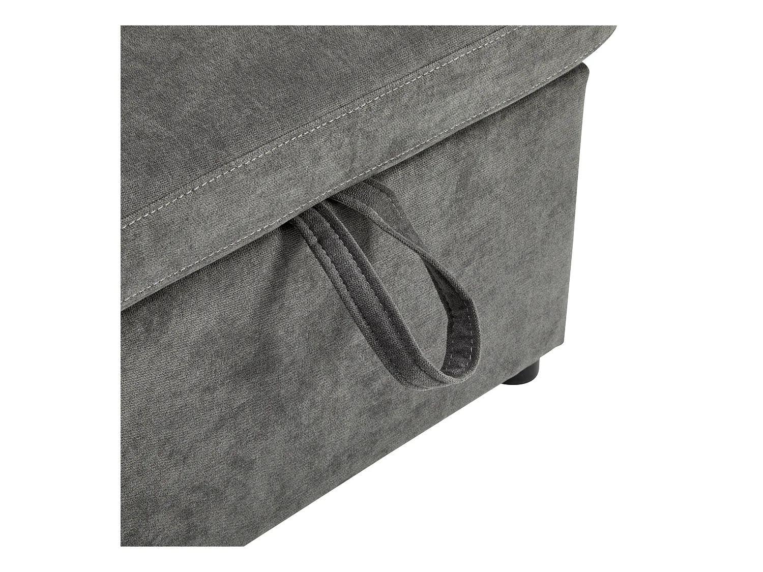 Hoekbank met ingebouwde L-vormige lade en plank grijs voor woonkamer