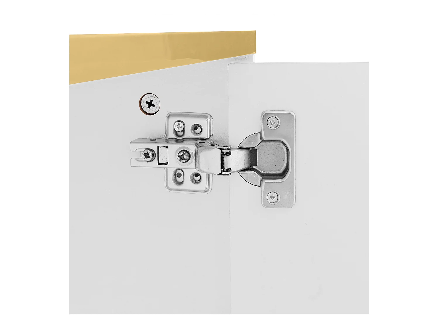 TV-meubel 175x40x45 cm met lades en opbergkasten in wit en goud spaanplaat voor de woonkamer