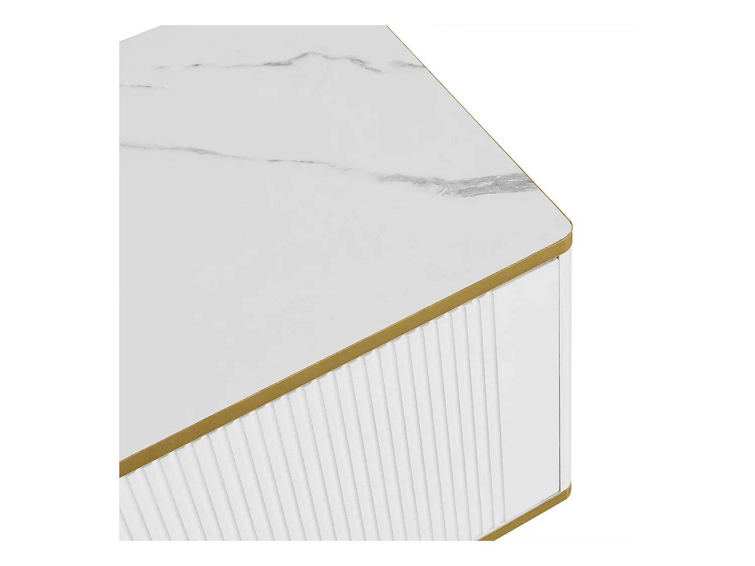 TV-meubel 175x40x45 cm met lades en opbergkasten in wit en goud spaanplaat voor de woonkamer