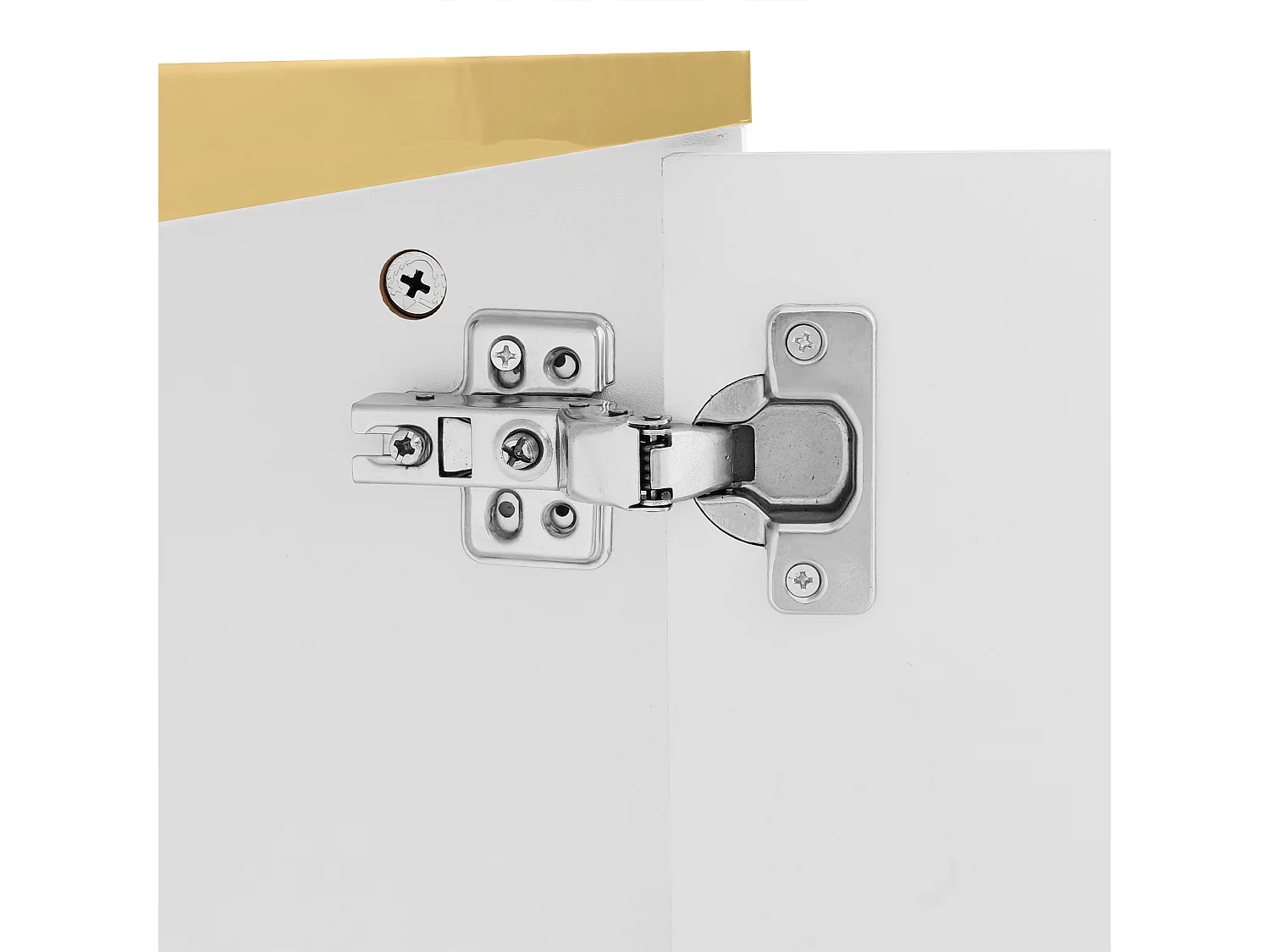 TV-meubel 175x40x45 cm met lades en opbergkasten in wit en goud spaanplaat voor de woonkamer