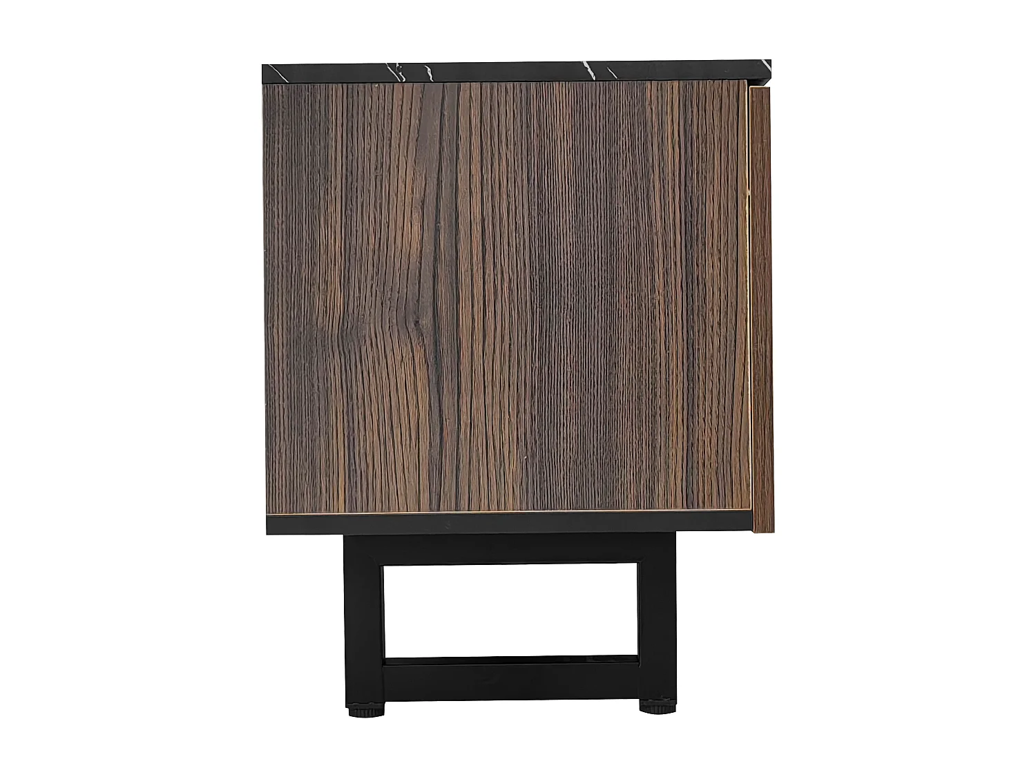 Meuble TV 200x38x50 cm, éclairage LED multicolore, 2 portes, 2 tiroirs, MDF, noir et bois