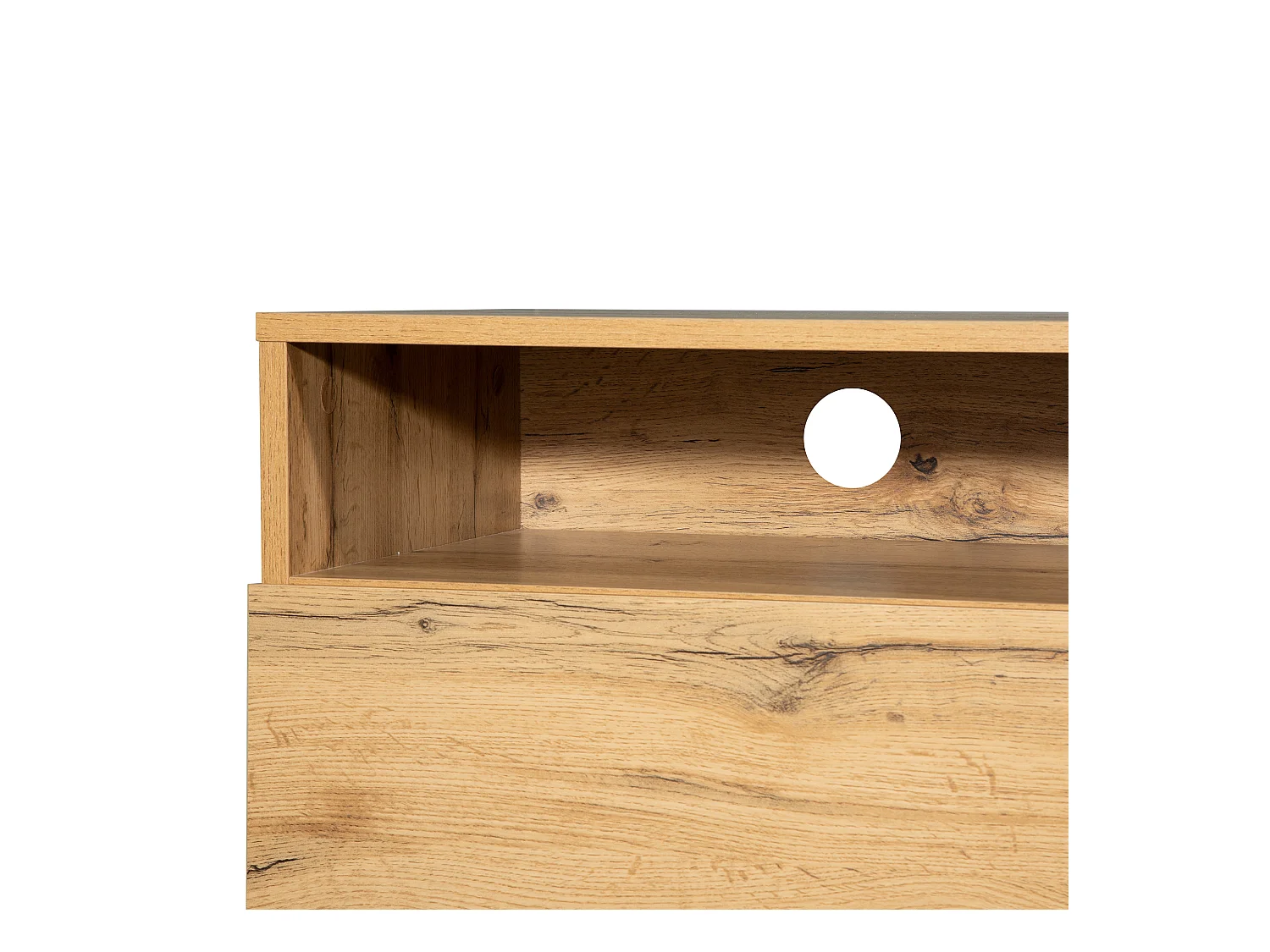 TV kast 180x45.5x35cm met opslagruimte en metalen poten brengen Materiaal MDF grijs