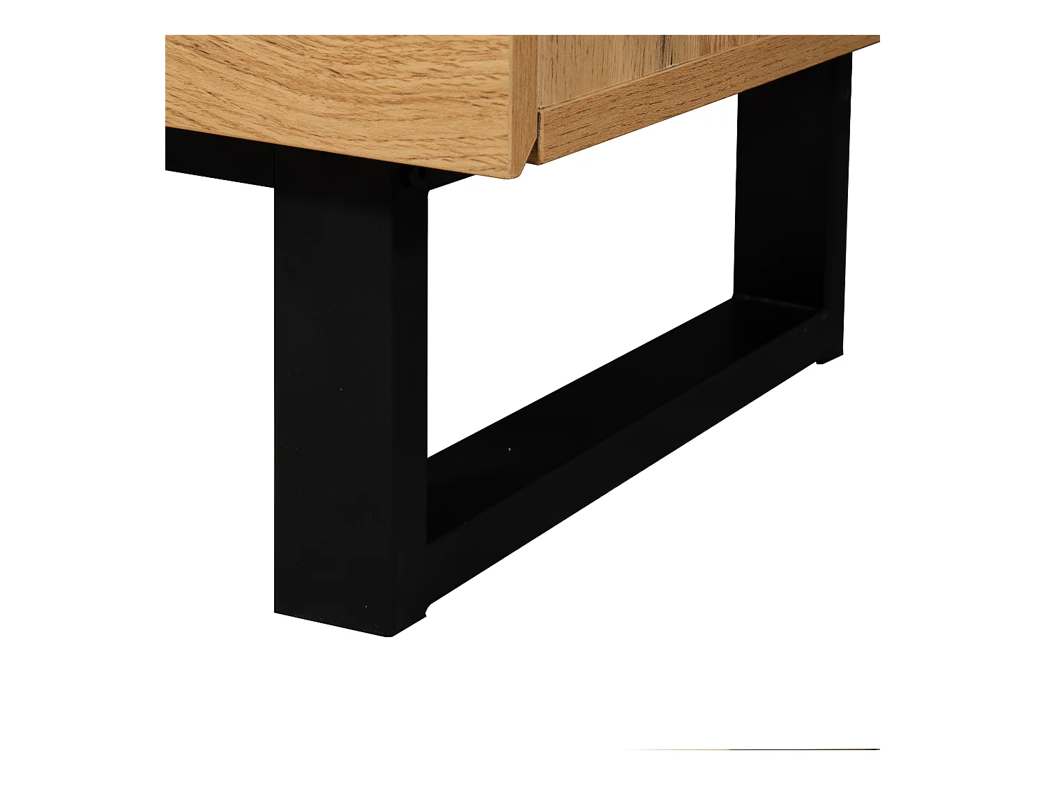 TV kast 180x45.5x35cm met opslagruimte en metalen poten brengen Materiaal MDF grijs