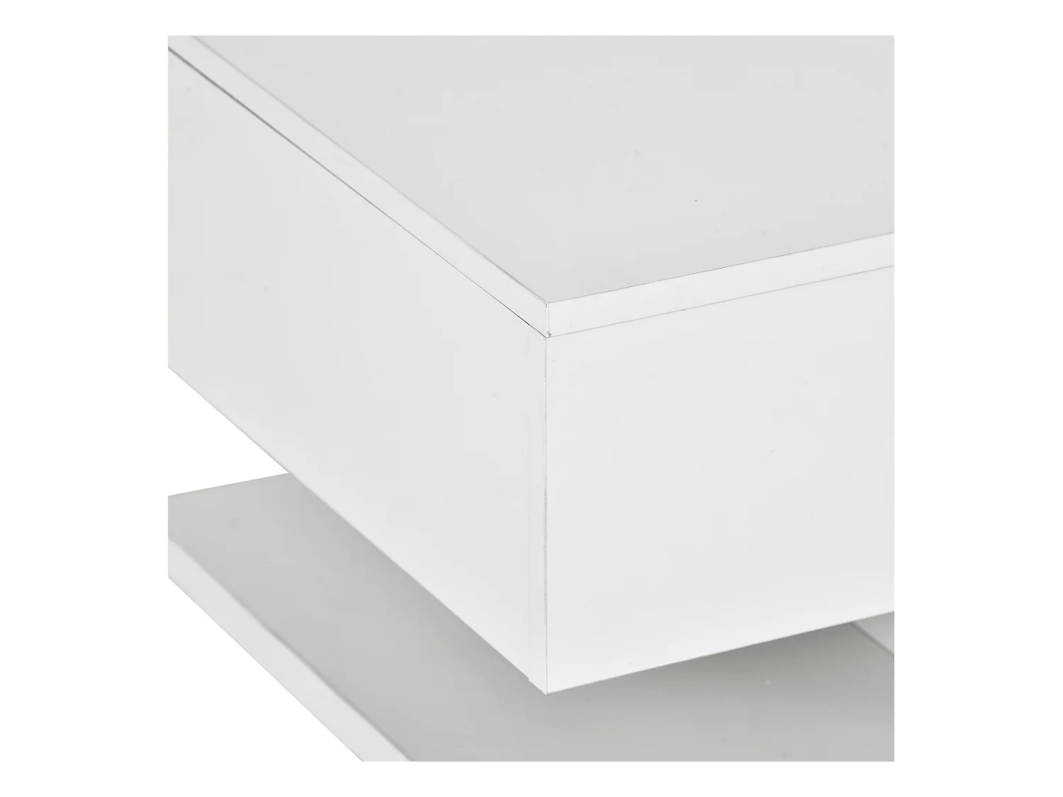 Moderne salontafel met 2 lades glanzend witte afwerking woonkamer kantoor