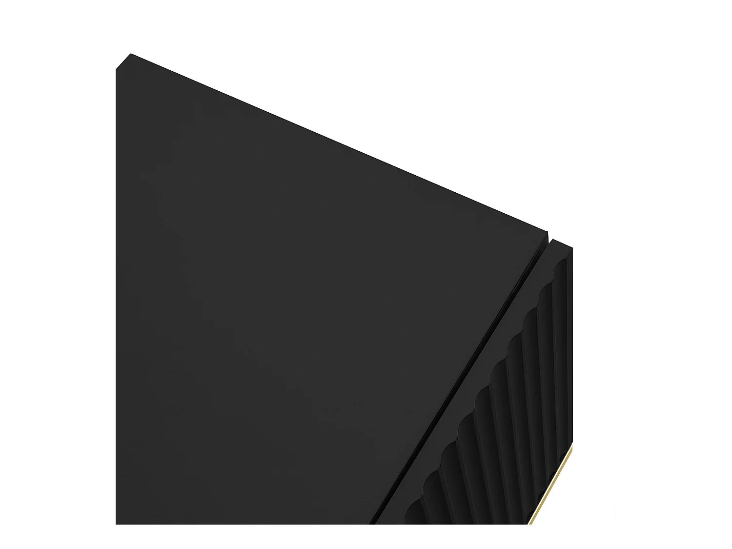 TV-meubel 165x36x55 cm met twee vakken en twee lades van zwarte spaanplaat voor de woonkamer