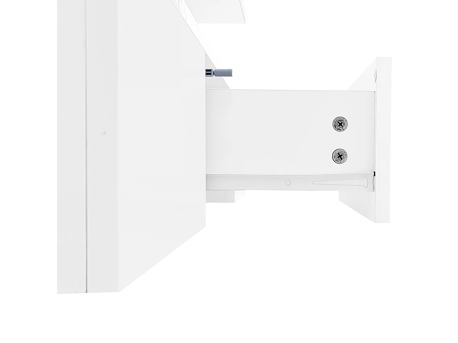 Table basse 100x50x38.5cm Avec lumière LED avec tiroir Espace de rangement Matériel Panneau de particules Blanc pour salon