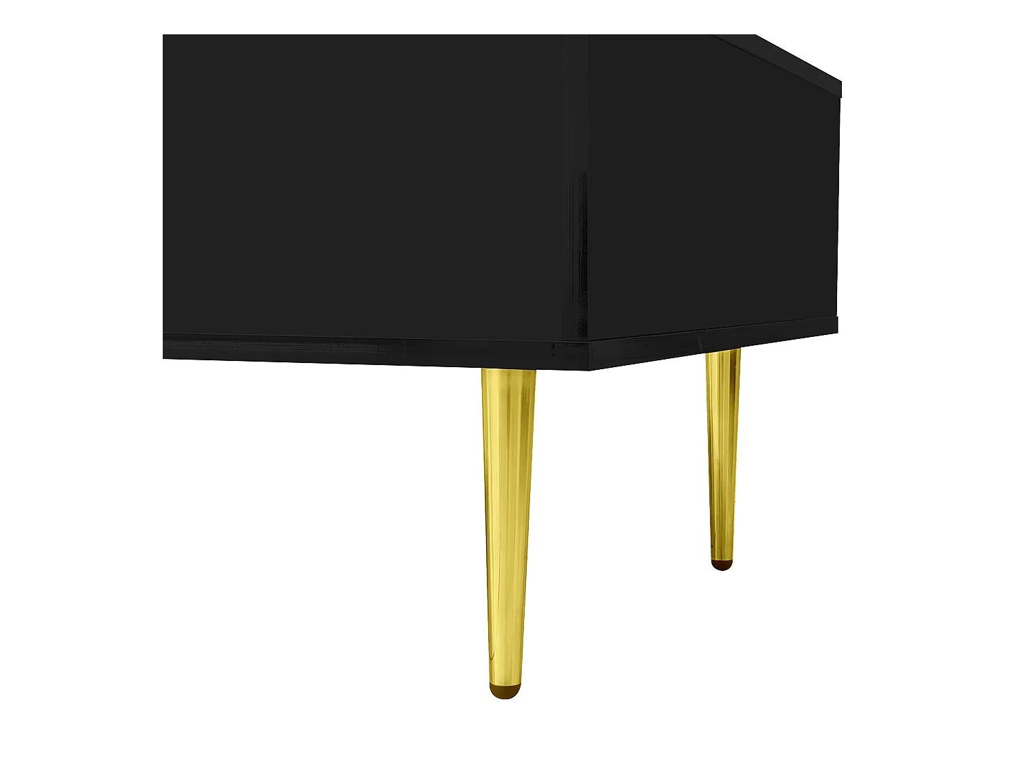 Table basse 100x60x41.5 cm avec deux tiroirs Matériau MDF en noir pour salon