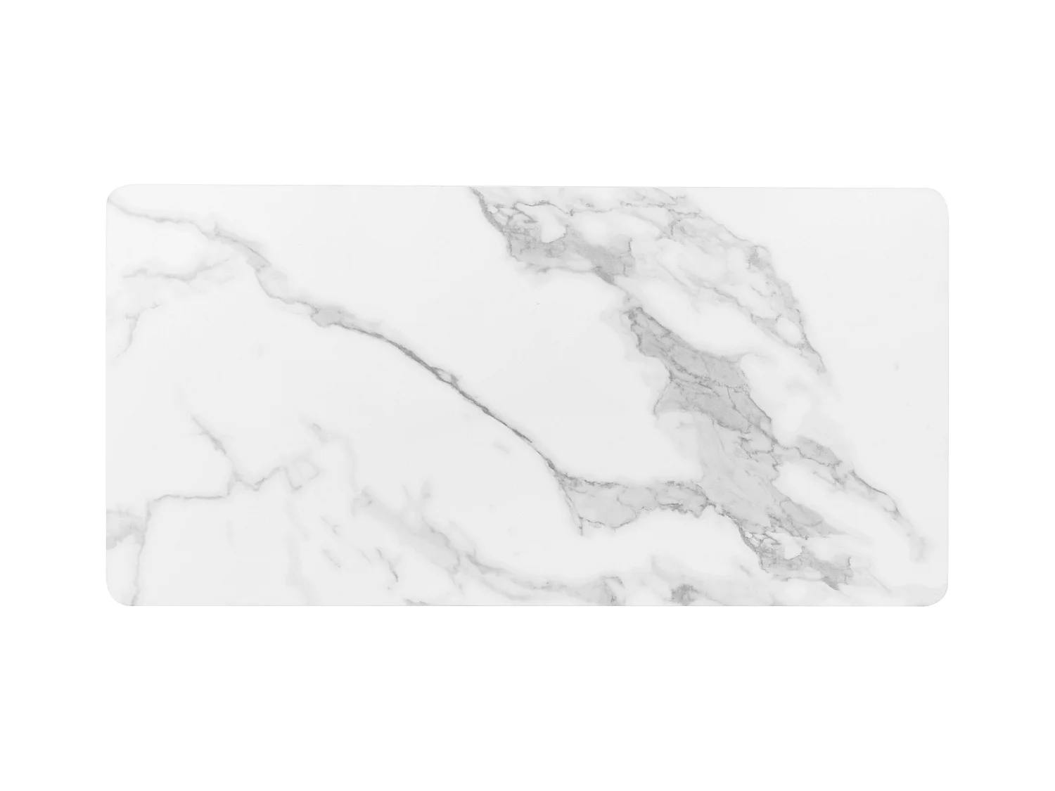 Table basse 100x50x40cm Deux tiroirs deux portes LED variable Poignées dorées Matériel Particle Board Blanc