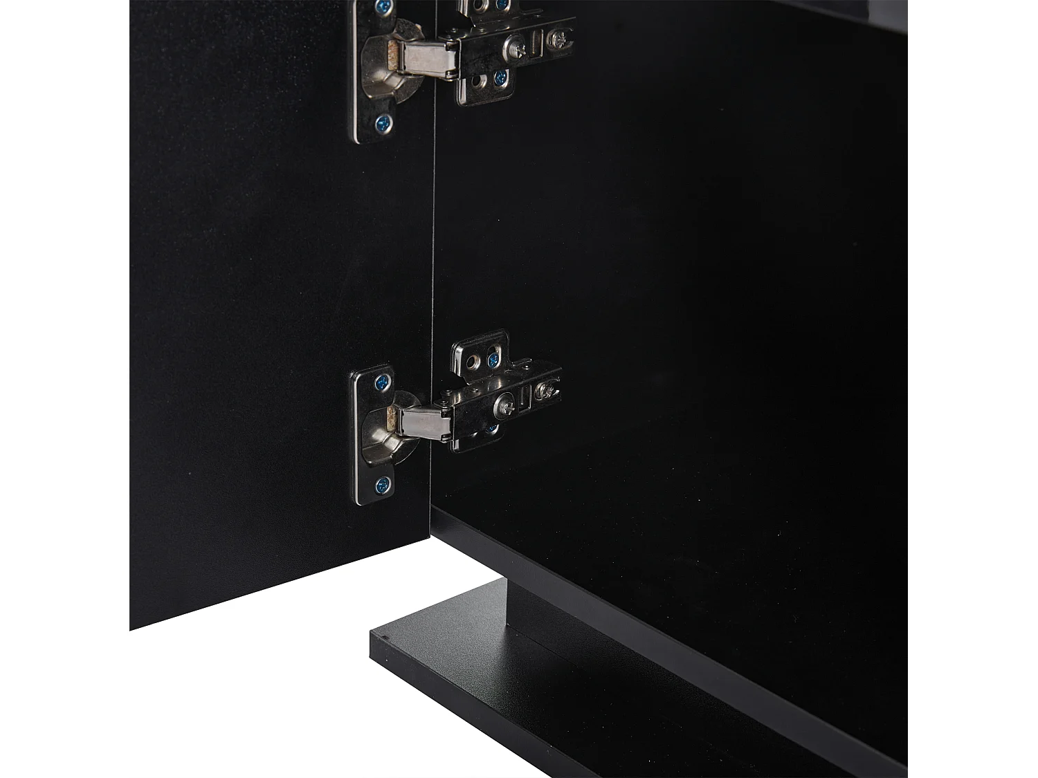 Table basse 105x50x36cm LED brillant avec éclairage intégré et rangement pour salon