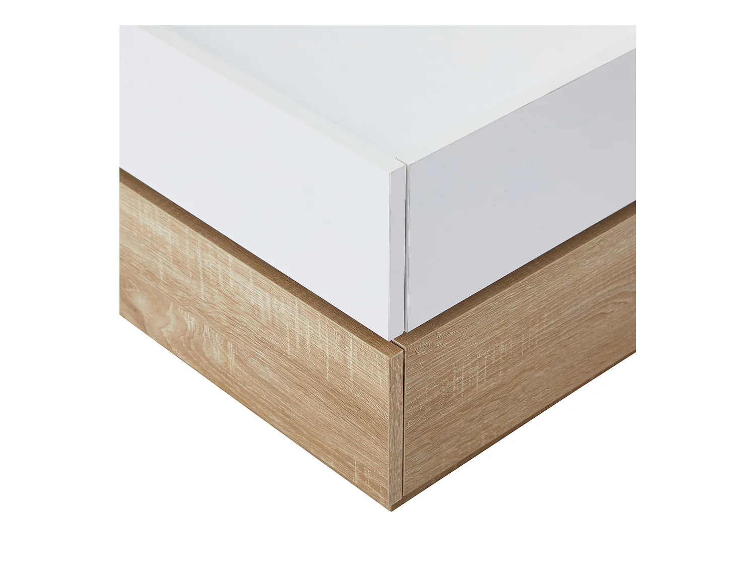 Draaibare salontafel 60x60x38cm 360° draaibaar 2 lagen opbergruimte wit frame moderne woonkamer