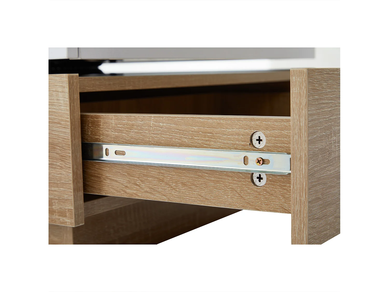 Table basse pivotante 60x60x38cm rotative 360° 2 étages rangement cadre blanc salon moderne