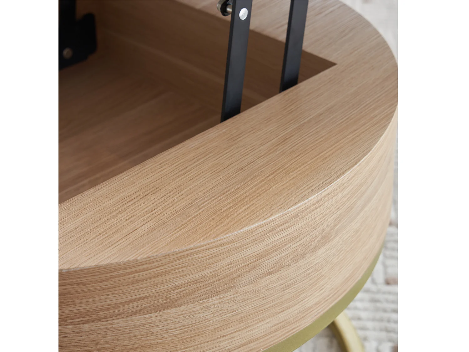 Set van 2 in elkaar passende salontafels 70x70x56,5 cmWitte MDF bijzettafel met twee laden voor de woonkamer