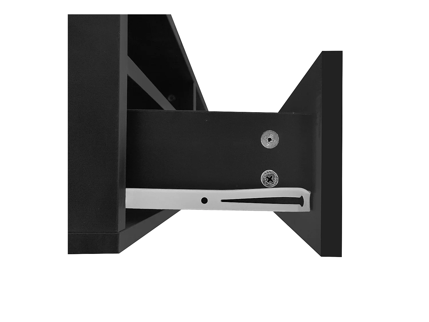 Table basse LED 4 tiroirs 16 couleurs brillant port USB Noir salon chambre