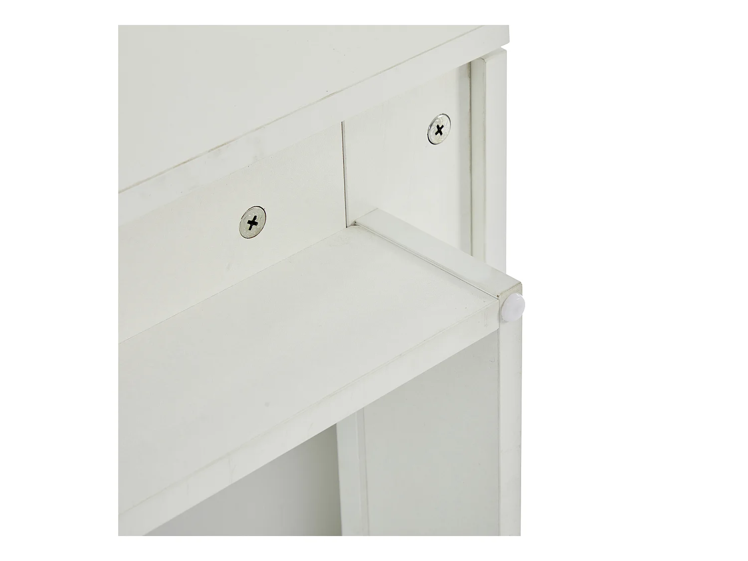 Table basse 75x75x33.5 cm plateau mobile étagère verre brillant blanc salon design