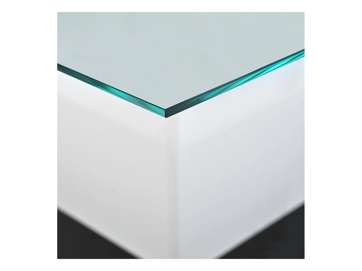 Salontafel 80x80x40 cm mobiel met zwenkwielen spaanplaat in wit en zwart voor woonkamer