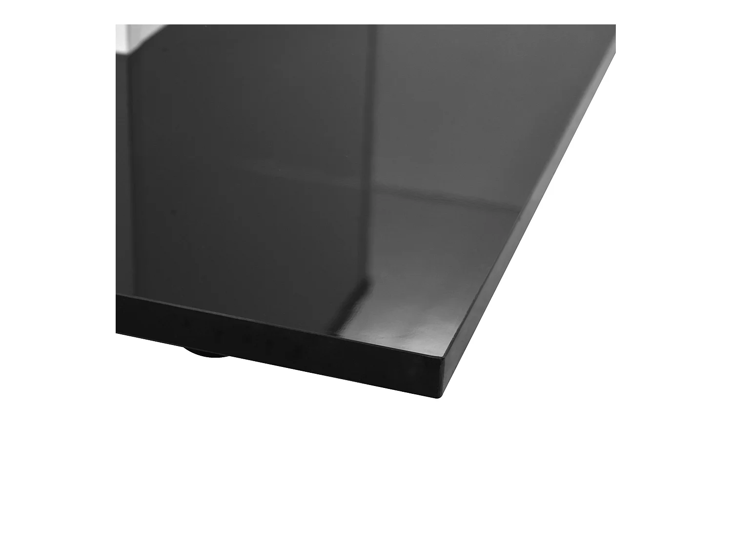 Salontafel 80x80x40 cm mobiel met zwenkwielen spaanplaat in wit en zwart voor woonkamer